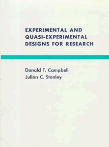 Experimental and Quasi-Experimental Designs for Research